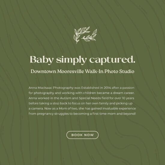 text pairing mockup for photography company
