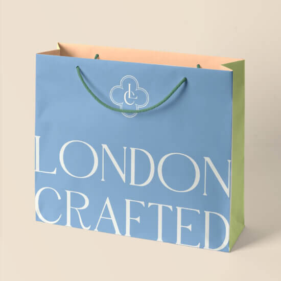 london crafted packaging mockup by Blender Creative Company