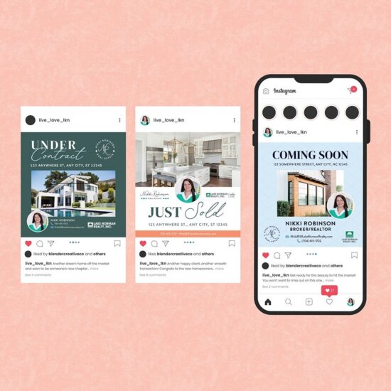 Nikki Robinson Real Estate branding social media mockup