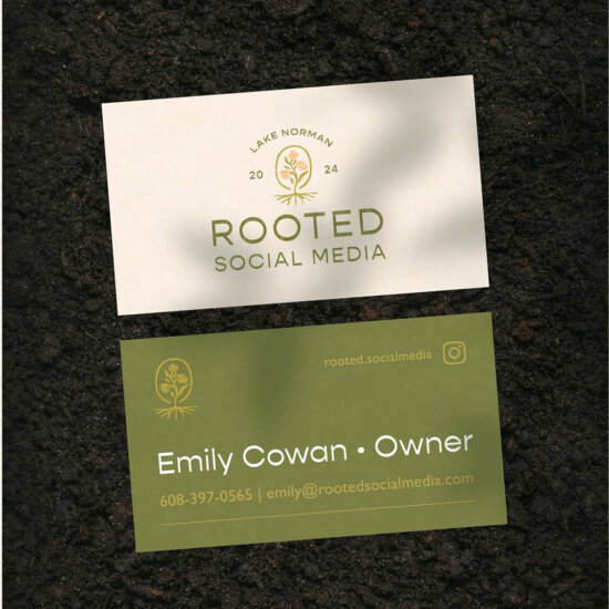business card design for Rooted Social Media