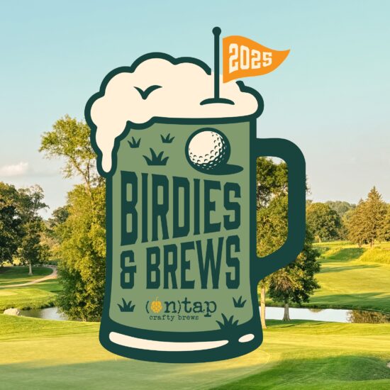 Birdies and Brews logo for event by Blender Creative Co.