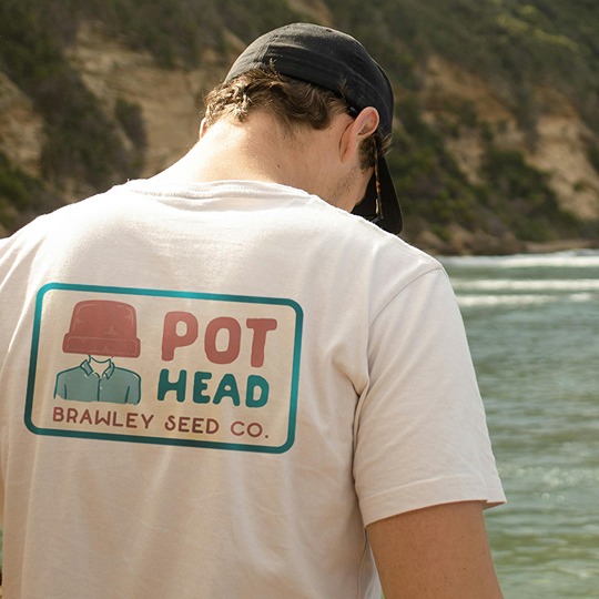 pot heads brawley seed co t-shirt