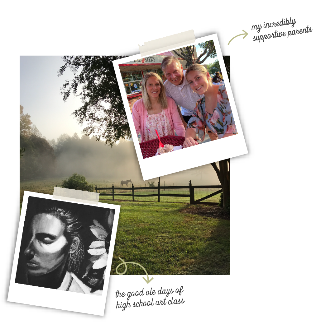 Lauren Cooper creative mockup of family and first art created